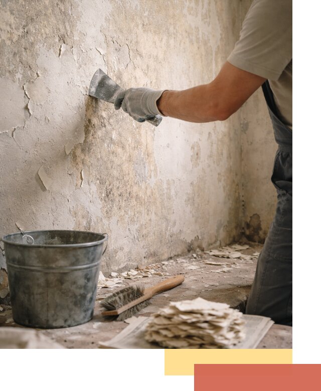 Удаление старой краски со стен в Новокуйбышевске качественно и быстро