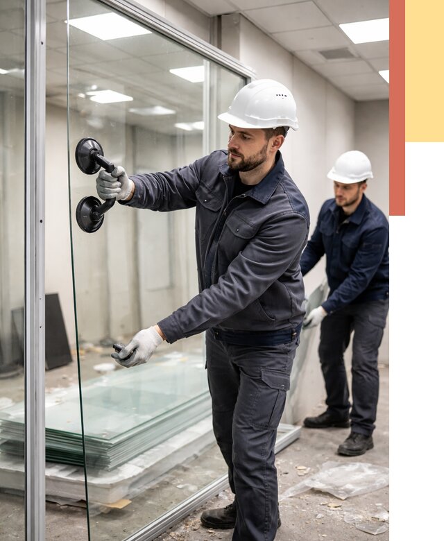 Демонтаж стеклянных перегородок в Новокуйбышевске от 3277 руб. — быстро и недорого | ОТДЕЛОЧНИК-Нвб