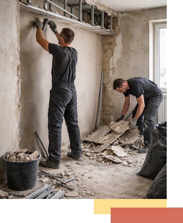 Демонтаж короба из гипсокартона в Новокуйбышевске быстро и аккуратно