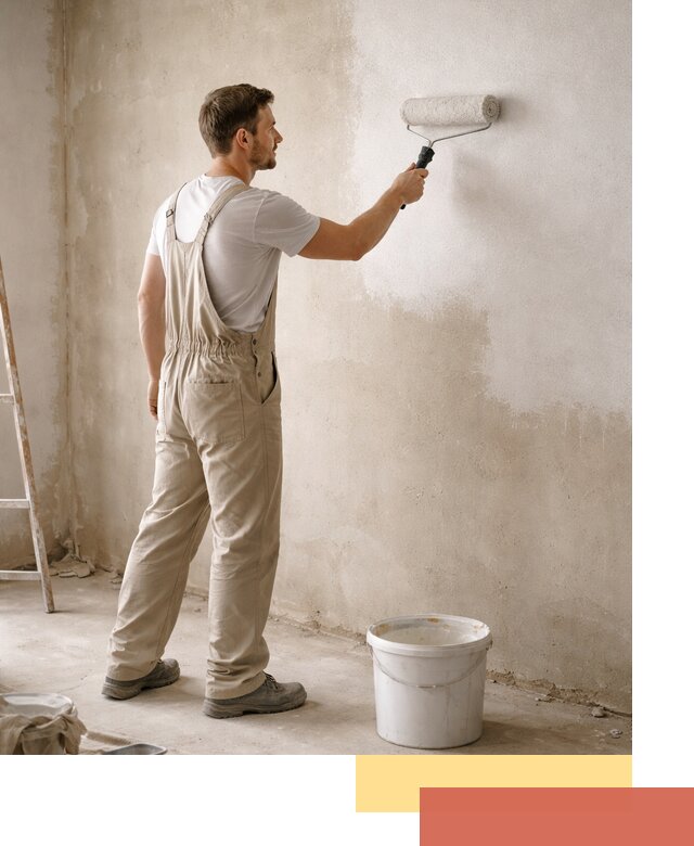 Грунтовка стен под отделку в Новокуйбышевске профессиональным раствором