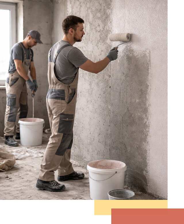 Нанесение бетоноконтакта на стены в Новокуйбышевске для последующей отделки