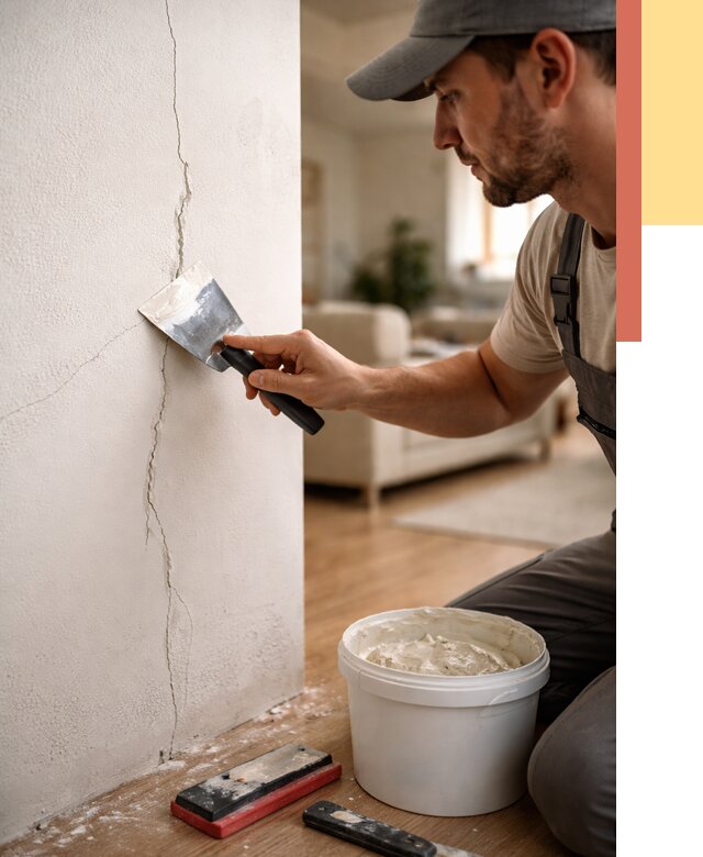 Заделка трещин и сколов в Новокуйбышевске от 2509 руб. — быстро и недорого | ОТДЕЛОЧНИК-Нвб