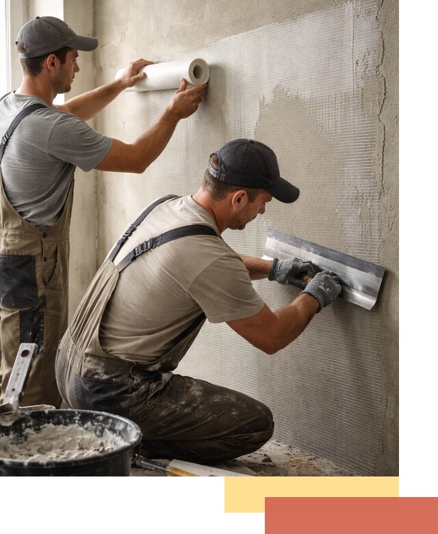 Армирование стен стеклосеткой в Новокуйбышевске для прочной отделки