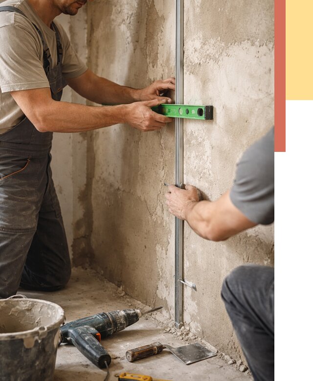 Установка штукатурных маяков в Новокуйбышевске от 7169 руб. — быстро и недорого | ОТДЕЛОЧНИК-Нвб