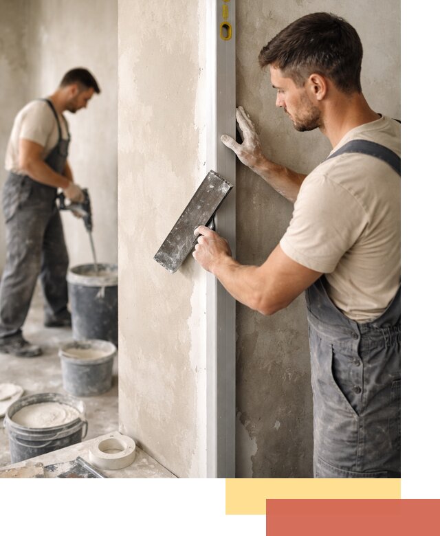 Выведение углов стен в Новокуйбышевске: монтаж и оштукатуривание