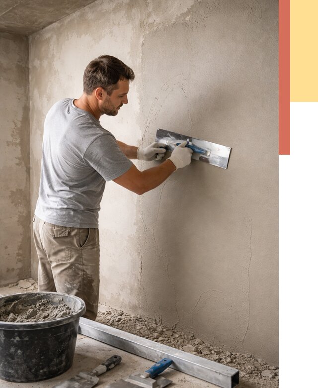 Штукатурка стен без маяков в Новокуйбышевске от 7374 руб/м2 — услуги и цена | ОТДЕЛОЧНИК-Нвб