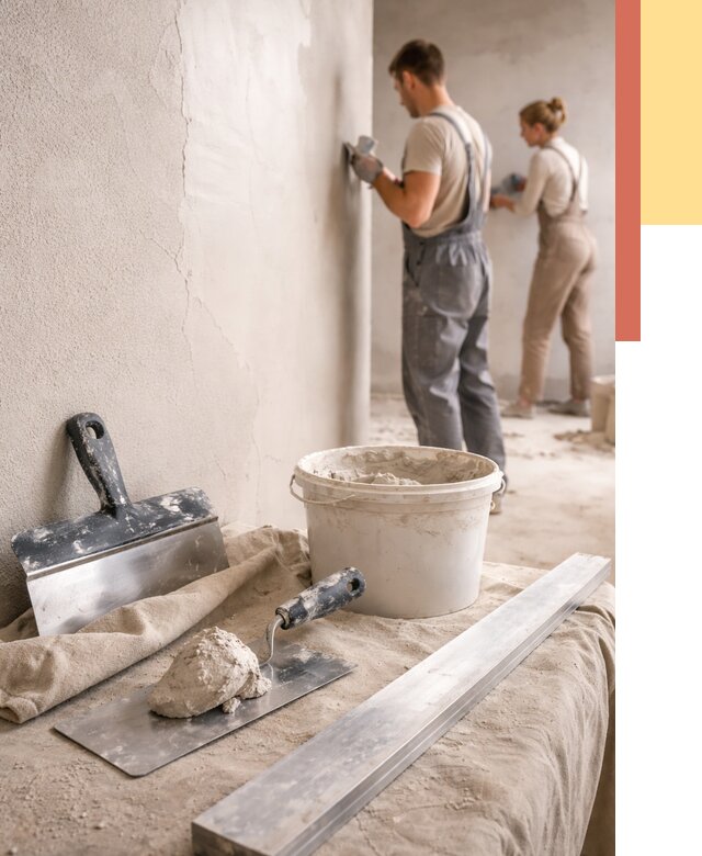 Штукатурка стен гипсовая в Новокуйбышевске от 4609 руб/м2 — быстро и недорого | ОТДЕЛОЧНИК-Нвб