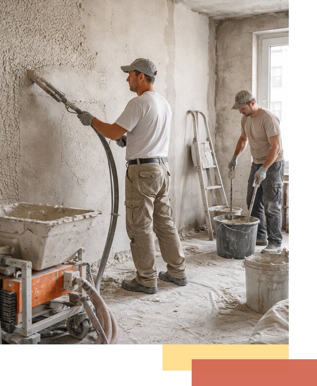 Машинная штукатурка стен в Новокуйбышевске — быстро и качественно