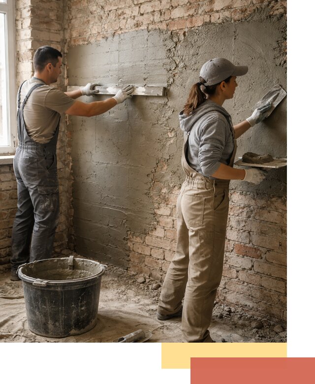 Штукатурка кирпичных стен в Новокуйбышевске — качественно и надежно