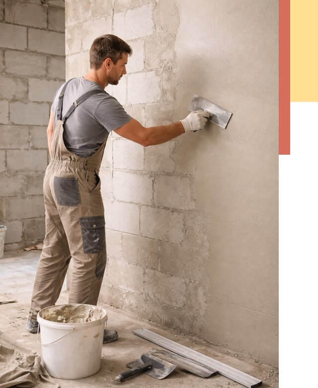 Штукатурка стен из газобетона в Новокуйбышевске от 2151 руб./м2 — быстро и недорого | ОТДЕЛОЧНИК-Нвб