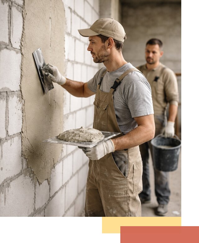 Штукатурка стен из газобетона в Новокуйбышевске под ключ