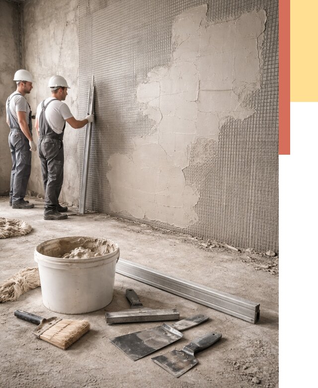 Штукатурка стен по сетке в Новокуйбышевске от 5633 руб./м2 — быстро и недорого | ОТДЕЛОЧНИК-Нвб