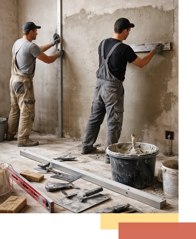 Профессиональная штукатурка стен под плитку в Новокуйбышевске