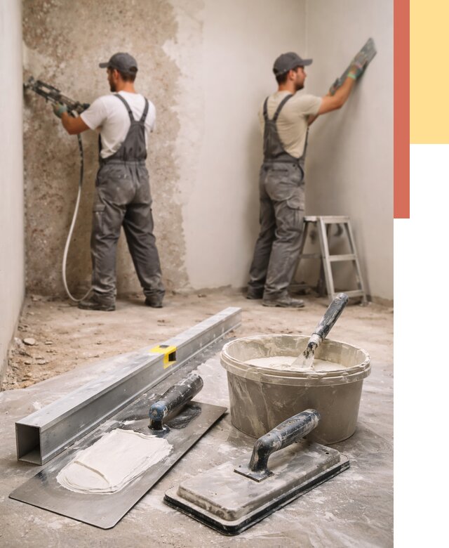 Штукатурка стен под обои в Новокуйбышевске от 4609 руб./м2 — выравнивание под обои | ОТДЕЛОЧНИК-Нвб