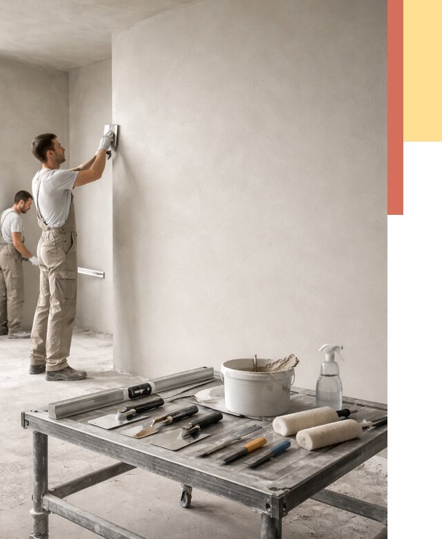 Штукатурка стен под покраску в Новокуйбышевске от 4609 руб./м² — качественно и недорого | ОТДЕЛОЧНИК-Нвб