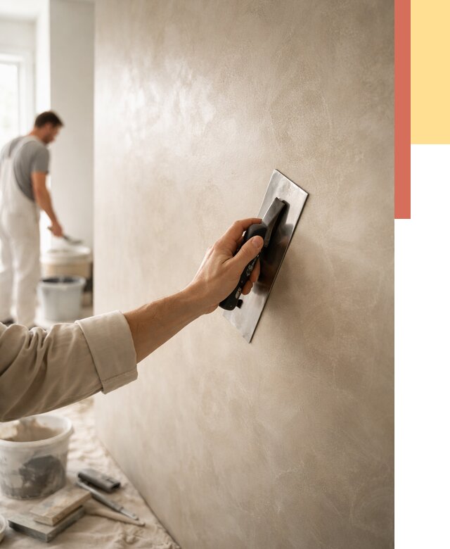 Венецианская штукатурка в Новокуйбышевске от 3585 руб/м² — нанесение стен под ключ | ОТДЕЛОЧНИК-Нвб