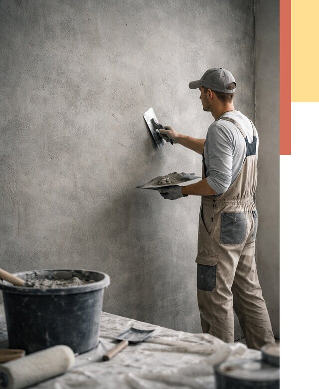 Декоративная штукатурка под бетон в Новокуйбышевске от 2561 руб./м² — нанесение под ключ | ОТДЕЛОЧНИК-Нвб