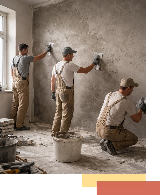 Декоративная штукатурка под бетон в Новокуйбышевске для стен и потолков