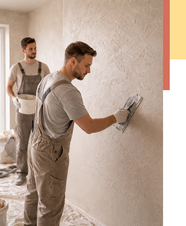 Фактурная штукатурка стен в Новокуйбышевске от 4302 руб./м² — заказать под ключ | ОТДЕЛОЧНИК-Нвб