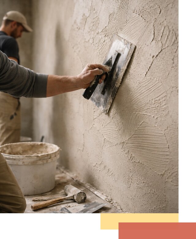 Фактурная штукатурка стен в Новокуйбышевске — монтаж, отделка, реставрация