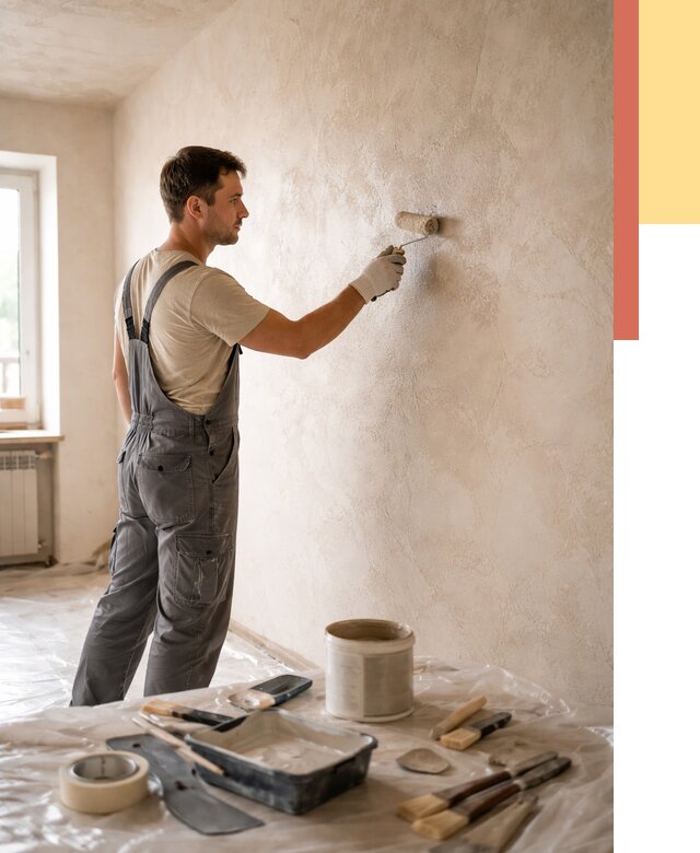 Нанесение лессирующей краски по декоративке в Новокуйбышевске от 1792 руб. | ОТДЕЛОЧНИК-Нвб