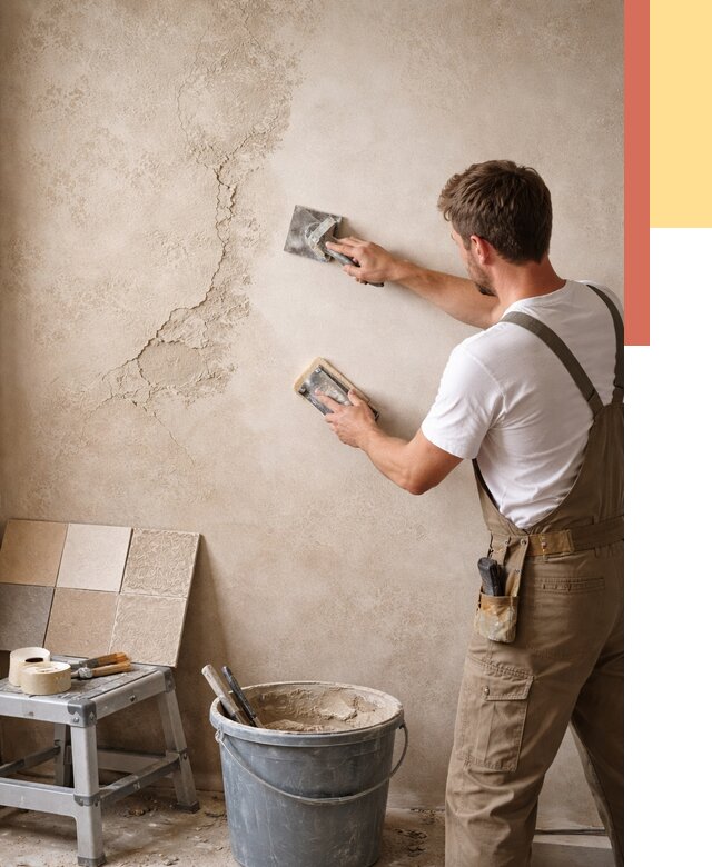 Ремонт декоративной штукатурки в Новокуйбышевске от 4609 руб. под ключ | ОТДЕЛОЧНИК-Нвб