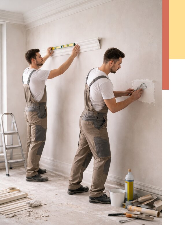 Монтаж лепнины на стены в Новокуйбышевске от 4609 руб. — недорого, быстро | ОТДЕЛОЧНИК-Нвб