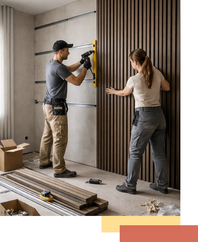 Монтаж реечных панелей на стены в Новокуйбышевске