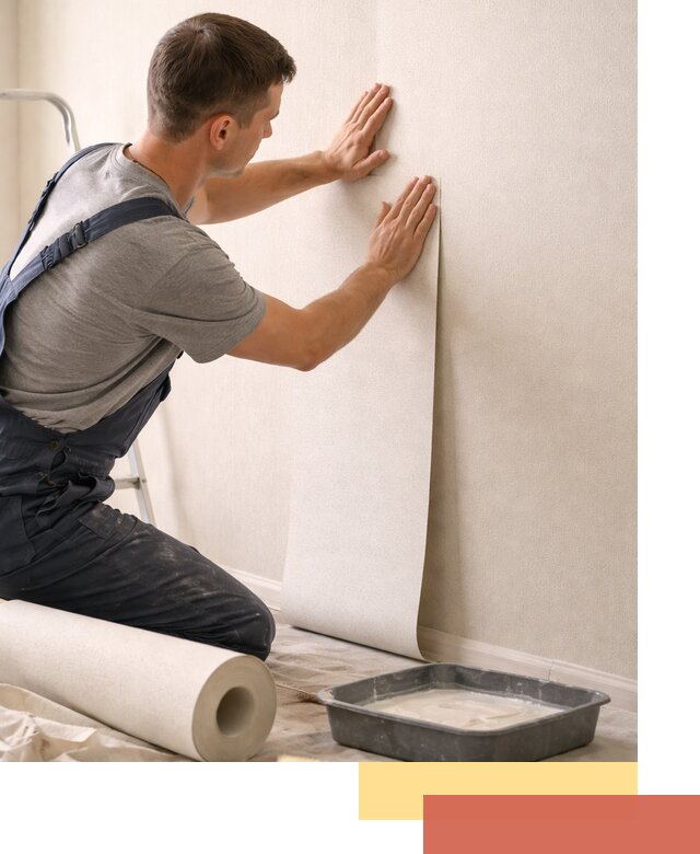 Поклейка флизелиновых обоев в Новокуйбышевске качественно и быстро