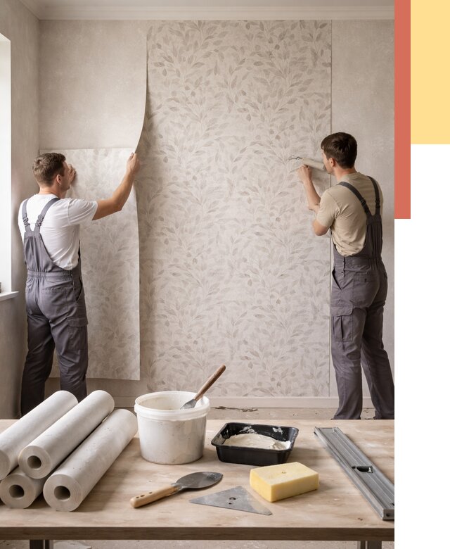 Поклейка обоев с подбором рисунка в Новокуйбышевске от 3585 руб. | ОТДЕЛОЧНИК-Нвб - быстро и недорого