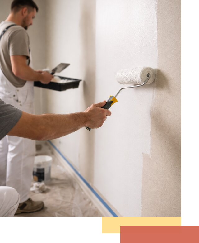 Покраска стен акриловой краской профессионально в Новокуйбышевске