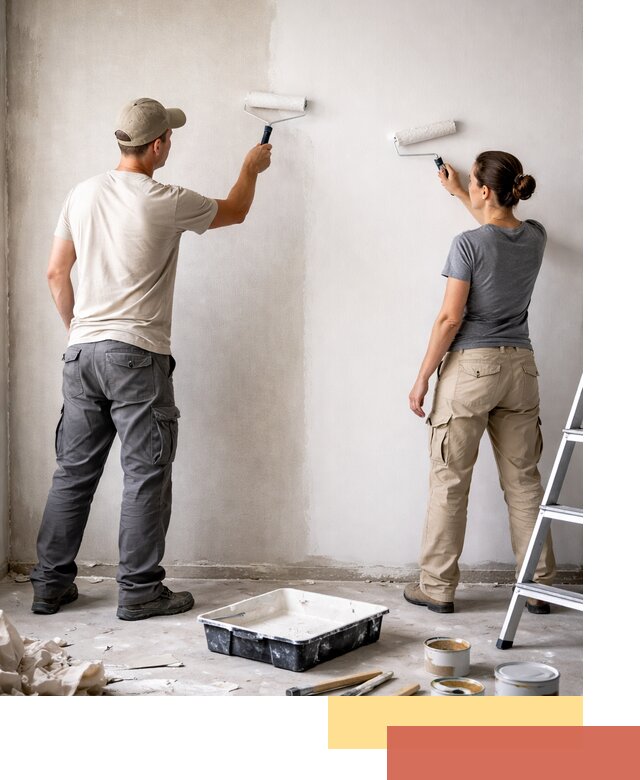 Окраска стен по стеклохолсту в Новокуйбышевске качественно и долговечно