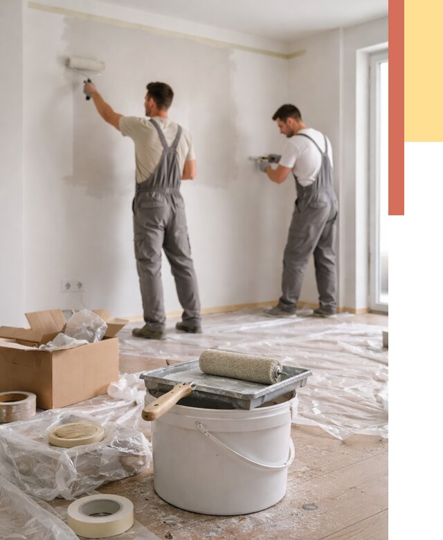 Покраска стен в квартире в Новокуйбышевске от 2561 руб/м2 — быстро и недорого | ОТДЕЛОЧНИК-Нвб