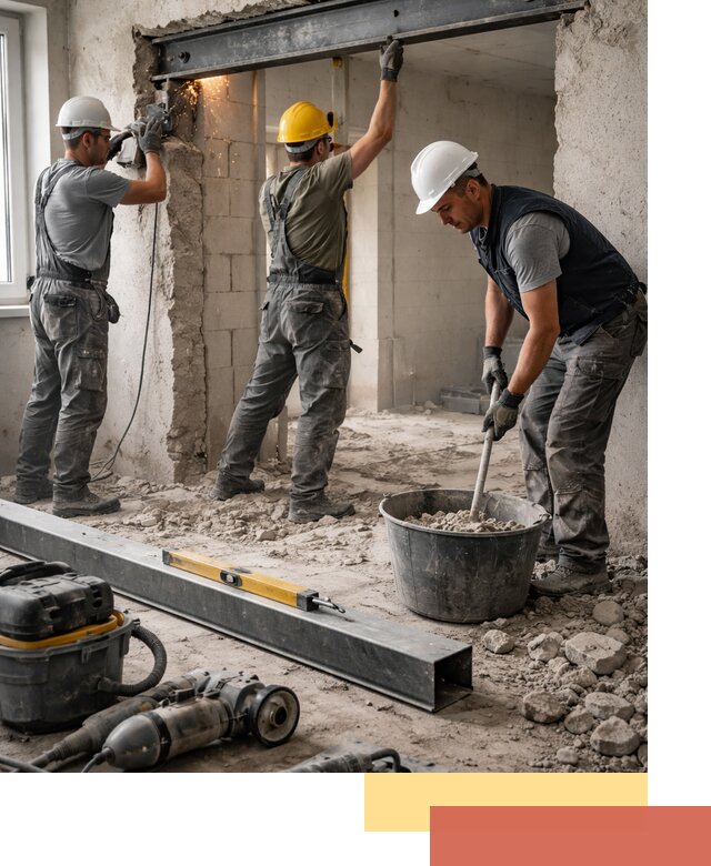 Создание проемов в стенах и несущих конструкциях в Новокуйбышевске