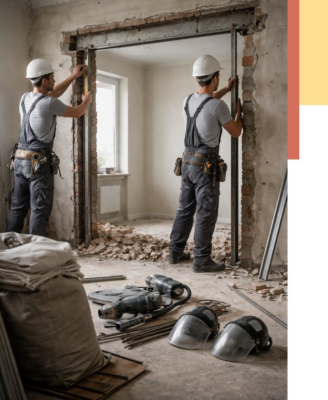 Расширение дверного проема в Новокуйбышевске от 12803 руб. под ключ | ОТДЕЛОЧНИК-Нвб