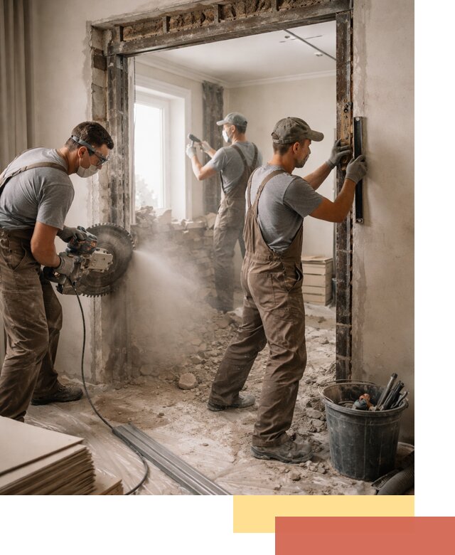 Расширение дверного проема под установку новой двери в Новокуйбышевске