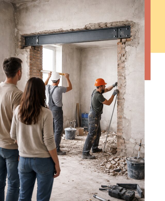 Усиление проема в стене в Новокуйбышевске от 9730 руб. — усиление дверного проема металлоконструкцией | ОТДЕЛОЧНИК-Нвб