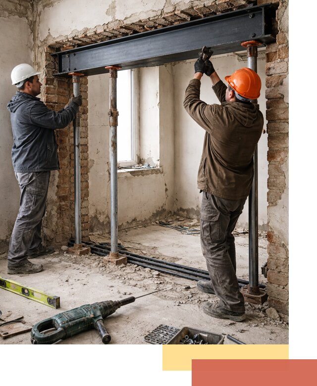 Усиление проема в стене в Новокуйбышевске для расширения и безопасности