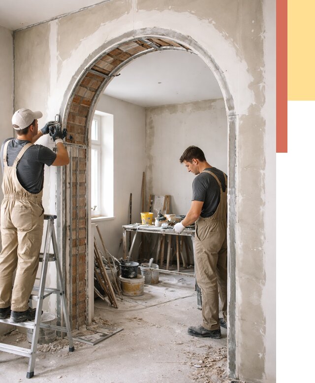 Устройство арочного проема в Новокуйбышевске от 9730 руб. под ключ — быстро и недорого | ОТДЕЛОЧНИК-Нвб