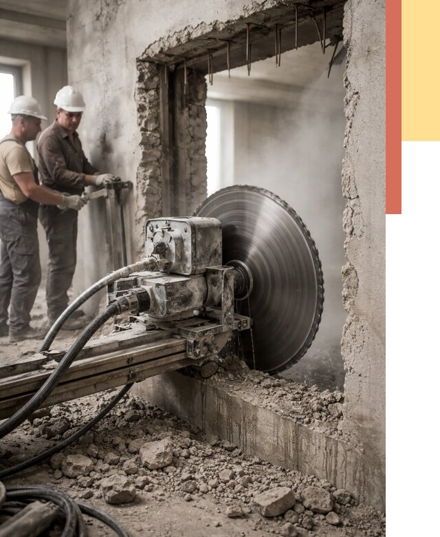 Алмазная резка проемов в Новокуйбышевске от 4609 руб. быстро и недорого | ОТДЕЛОЧНИК-Нвб