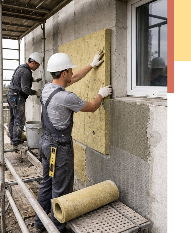 Утепление стен в Новокуйбышевске от 4404 руб. под ключ — быстро и недорого | ОТДЕЛОЧНИК-Нвб