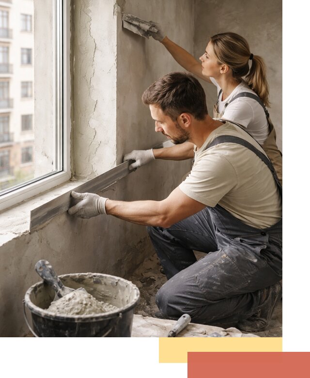 Штукатурка откосов дверей и окон профессионально в Новокуйбышевске