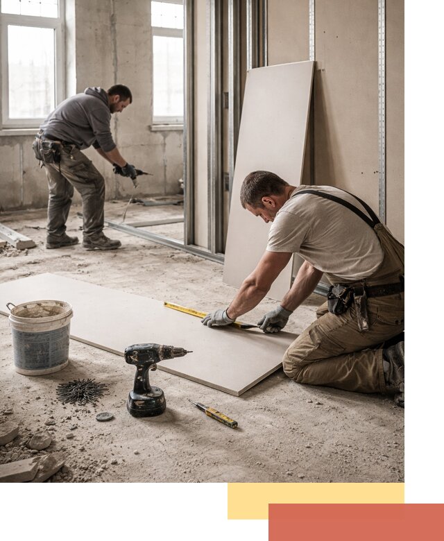 Кладка перегородок из ПГП под ключ в Новокуйбышевске