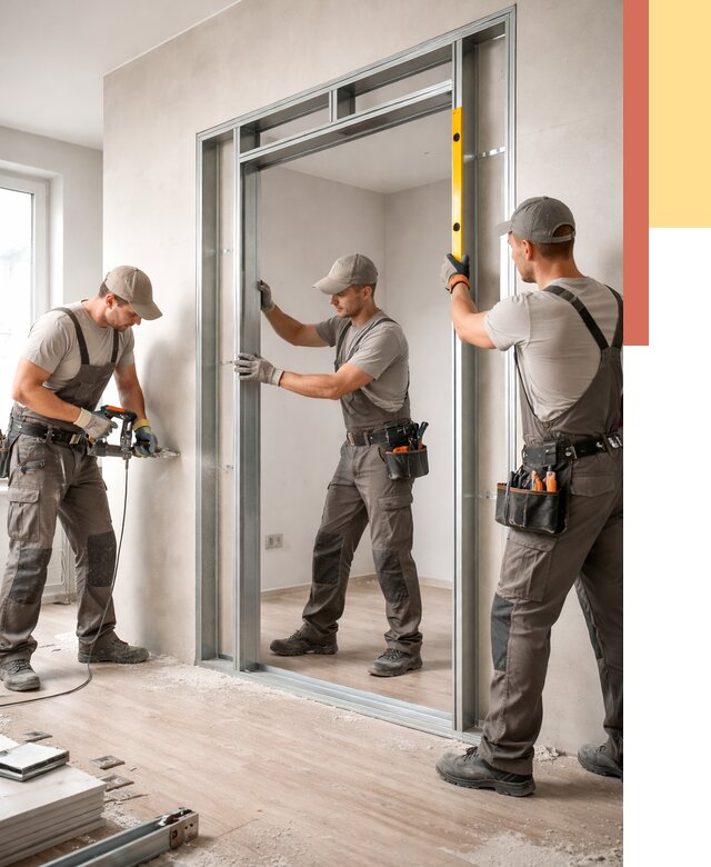 Устройство дверного проема в перегородке в Новокуйбышевске от 4609 руб. под ключ | ОТДЕЛОЧНИК-Нвб