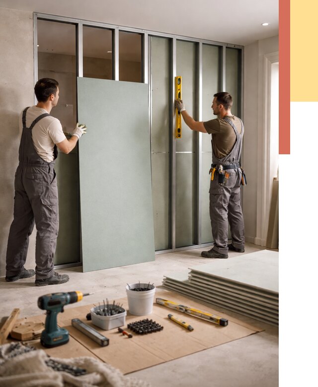 Перегородка из влагостойкого гипсокартона в Новокуйбышевске от 4916 руб. — монтаж под ключ | ОТДЕЛОЧНИК-Нвб