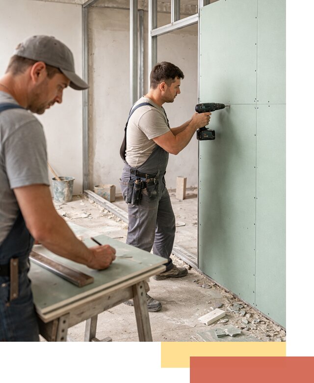 Перегородки из влагостойкого гипсокартона под ключ в Новокуйбышевске