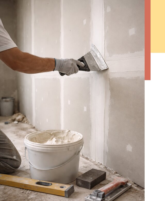 Шпаклевка перегородок из гипсокартона в Новокуйбышевске от 2561 руб. — услуги ОТДЕЛОЧНИК-Нвб