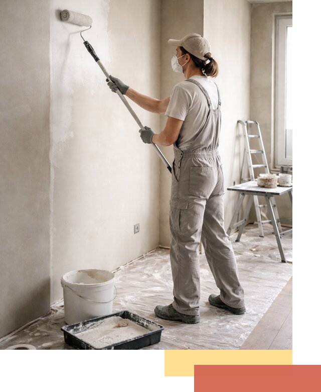 Покраска перегородок из гипсокартона в Новокуйбышевске качественно и недорого