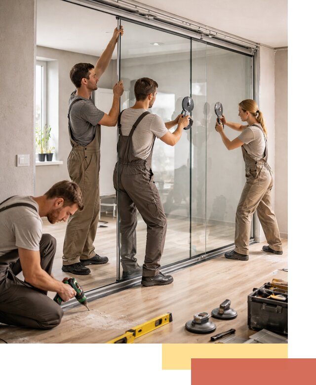 Изготовление стеклянных перегородок на заказ в Новокуйбышевске