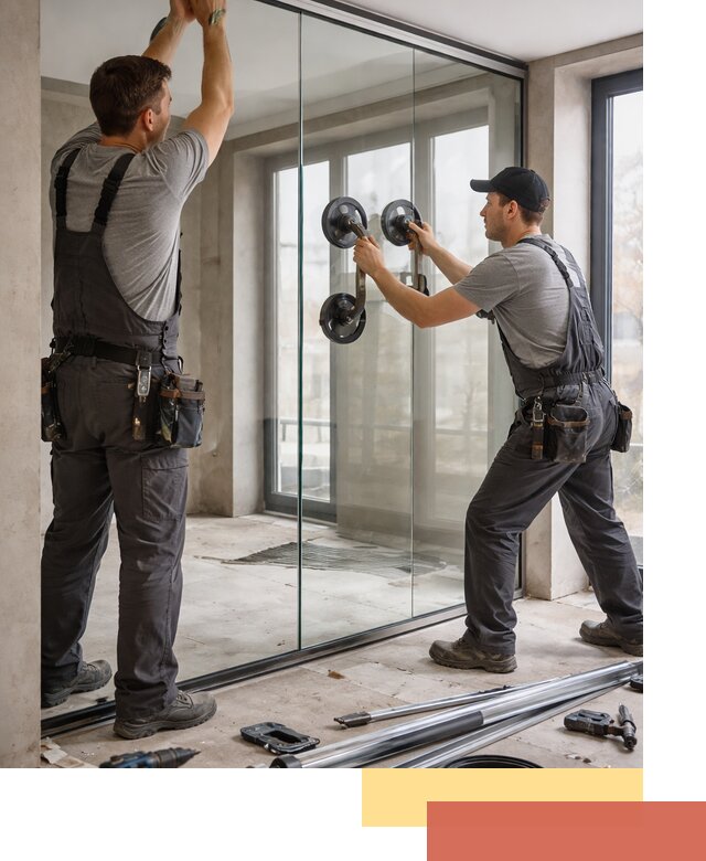 Цельностеклянные перегородки под ключ в Новокуйбышевске